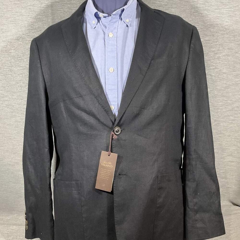 Men's Black Linen Tasso Elba Sports jacket, New with tags, Size XL